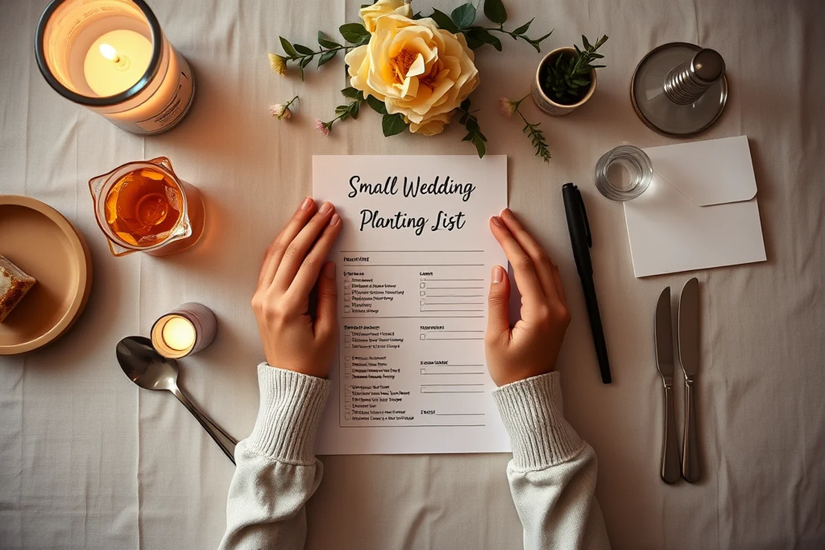 small wedding planning list — Small Wedding Planning List (the finished result)