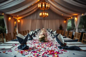 Outdoor Wedding Reception Tent