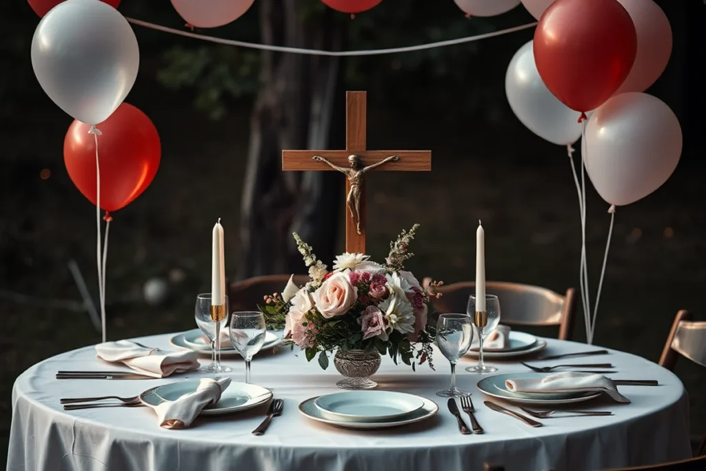 Outdoor Wedding With Cross