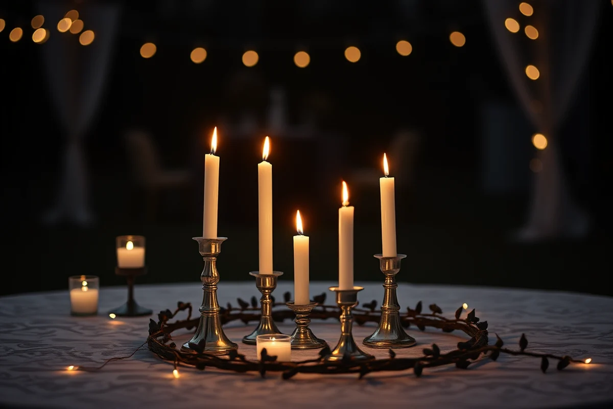 outdoor wedding with string lights — Outdoor Wedding With String Lights (step by step)